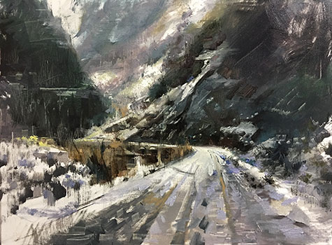 a painting of an old boat by Jian Wu